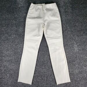 Rag & Bone Womens White Cotton Mid Rise Zip Back Straight Leg Pants Size2(24x26)